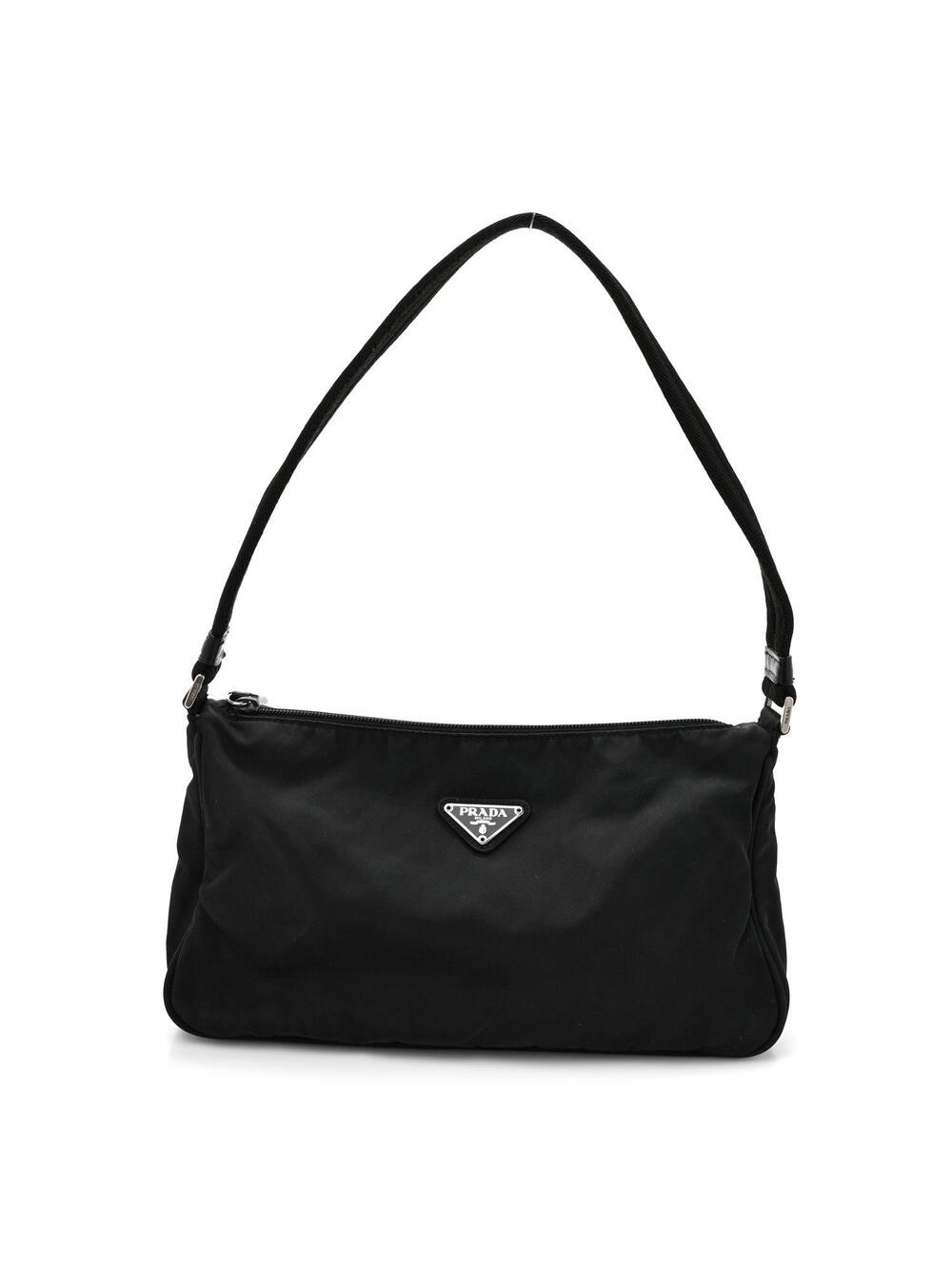 Prada Tessuto Nylon Pochette Black #321358P55B